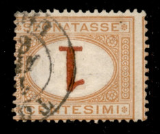 Regno - Servizi - 1870 - 1 Cent (3b) Usato - Cifra Capovolta - Cert. AG - Andere & Zonder Classificatie