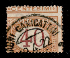 Regno - Servizi - 1890 - 40 Cent (24la) Usato - Dentellatura Orizzontale Spostata In Alto - Non Quotato - Autres & Non Classés