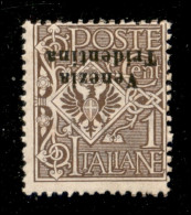 Occupazioni I Guerra Mondiale - Trentino-Alto Adige - 1918 - 1 Cent (19aa) Con Soprastampa Capovolta - Gomma Originale - Altri & Non Classificati