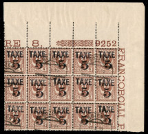 Occupazioni I Guerra Mondiale - Trentino-Alto Adige - 1918 - Taxe 5 Su 2 Cent (BZ3/75) - Blocco Di 15 Angolo Di Foglio C - Sonstige & Ohne Zuordnung