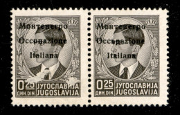 Occupazioni II Guerra Mondiale - Montenegro - 1941 - Saggi - 25 Para (+p Cirillico A Sinistra) (1) - Coppia Con Diverse  - Andere & Zonder Classificatie