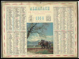 Almanach  Calendrier  P.T.T  -  La Poste -  1956 - Entre Annecy Et Saint Joriaz - Big : 1941-60