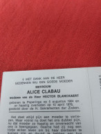 Doodsprentje Alice Clabau / Poperinge 5/8/1904 - 10/4/1978 ( Hector Blanckaert ) - Religion & Esotérisme