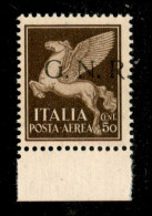 RSI - G.N.R. Brescia - 1943 - 50 Cent (118/Id - Aerea) Con Soprastampa Spostata - Punto A Cavallo - Bordo Foglio - Gomma - Sonstige & Ohne Zuordnung