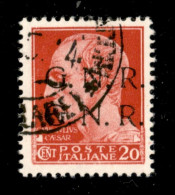 RSI - G.N.R. Verona - 1944 - 20 Cent (473b) Con Doppia Soprastampa - Cert. AG - Altri & Non Classificati