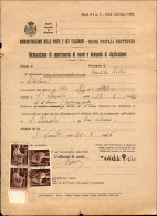 Repubblica - Posta Ordinaria - S. Lucido 22.8.46 - Modulo Amministrativo Con Tassa Di Duplicazione Di 8 Lire (552 Quattr - Autres & Non Classés