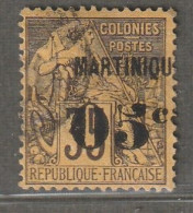 MARTINIQUE - N°13 Obl (1888-91) 05 Sur 35c Violet-noir Sur Jaune - Usati