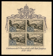 Vaticano - Posta Ordinaria - 1952 - Foglietto Centenario Dei Francobolli (1) - Gomma Integra - Sonstige & Ohne Zuordnung