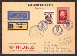 Aerogrammi  - Austria - 1948 (25 Ottobre) - Ballonpost - Quattro Aerogrammi - Altri & Non Classificati