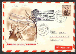 Aerogrammi  - Austria - 1949 (23 Ottobre) - Bregenz Ballonpost - Sette Aerogrammi - Altri & Non Classificati