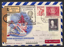 Aerogrammi  - Austria - 1950 (18/24 Ottobre) - Salzburg 2 Ballonpost - Sei Aerogrammi - Partenze E Destinatari Diverse - Altri & Non Classificati