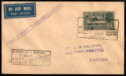 Aerogrammi  - India - 1935 (7 Dicembre) - Kharachi Lahore - Muller 121a - Other & Unclassified