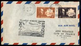 Aerogrammi  - Martinique - 1947 (9 Luglio) - Fort De France Parigi - Muller 8 - Aerogramma Del Volo - Otros & Sin Clasificación