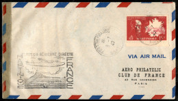 Aerogrammi  - Martinique - 1947 (9 Luglio) - Fort De France Parigi - Muller 8 - Aerogramma Del Volo - Otros & Sin Clasificación