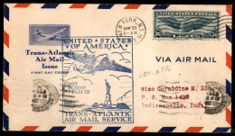 Aerogrammi  - Stati Uniti D'America - 1939 (20 Maggio) - New York Marsiglia - Muller 426 - Aerogramma Per Indianapolis - Autres & Non Classés