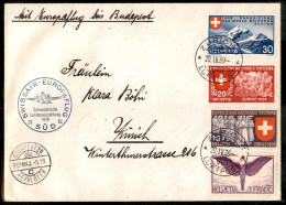 Aerogrammi  - Svizzera - 1939 (29 Aprile) - Zurigo Budapest - Muller 425 - Aerogramma Del Volo - Sonstige & Ohne Zuordnung