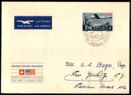 Aerogrammi  - Svizzera - 1947 (2 Maggio) - Ginevra Washington - Muller 522 - Aerogramma Per New York - Sonstige & Ohne Zuordnung