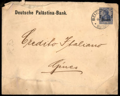 Europa - Germania - Levante - Busta Postale Da 1 Piastra Su 20 Pfennig (Deutsche Palastina Bank) Da Beyrouth A Genova De - Altri & Non Classificati