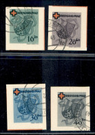 Europa - Germania - 1949 - Rheinland Pfalz - Croce Rossa (42B/45B) - Serie Completa Usata Non Dentellata - Altri & Non Classificati