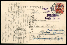 Europa - Svizzera - Bat. Fus. III Poste De Campagne (annullatore) + Bologna Posta Eritrea - Cartolina Da La Gardot (Fron - Sonstige & Ohne Zuordnung