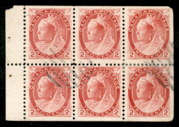 Oltremare - Canada - 1898 - 2 Cent (H BI 1) - Blocco Di 6 Bordo Foglio - Usato - Other & Unclassified