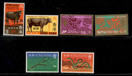 Oltremare - Hong Kong - 1973/1977 - Nuovo Anno (266/267 + 316/317 + 329/330) - Insieme Di 3 Serie Complete Del Periodo - - Altri & Non Classificati