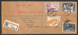 Oltremare - Malesia - Raccomandata FDC Affrancata Con Serie UPU Da Penang A Kansas City Del 10.10.49 - Autres & Non Classés