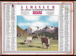 Almanach  Calendrier  P.T.T  -  La Poste -  1952 - Paysage De Montagne - Big : 1941-60