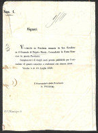 Prefilateliche&Documenti - Italia - 1849 (10 Luglio) - Viterbo - Circolare Accompagnatoria Del Proclama Del Generale Mor - Altri & Non Classificati