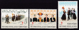 Finnland, 1976, 790/92, MNH **, Bekämpfung Der Tuberkulose. Hochzeit. - Neufs