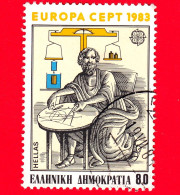 GRECIA - HELLAS - Usato - 1983 - Europa - Invenzioni - Ingegneria - Il Principio Di Archimede - Idrostatica - 80 - Usados