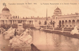 BELGIQUE - Gand - Exposition Universelle 1913 - La Fontaine Monumentale Et La Section Française - Carte Postale Ancienne - Gent