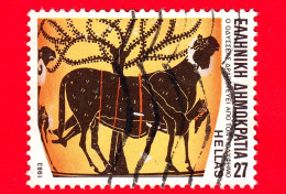 GRECIA - HELLAS - Usato - 1983 - Mitologia - Epopea Di Omero - Ulisse Fugge Dalla Grotta Di Polifemo - 27 - Used Stamps