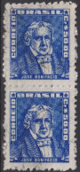 1959 Brasilien ° Mi:BR 872xII, Sn:BR 801, Yt:BR 679,José Bonifácio Andrada E Silva, Portraits - Famous People In Brazil - Usados