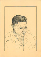 VERITABLE DESSIN PORTRAIT. Original à L'encre De Chine Sur  Feuille Cartonnée  . Format 290X220 - Drawings