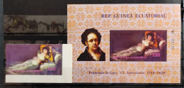 150 ANIVERSARIO DE LA MUERTE DE F. GOYA- MICHEL1346  SELLO Y HOJA MNH** - Guinea Equatoriale