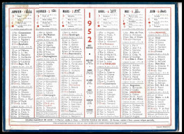 Almanach  Calendrier  P.T.T  -  La Poste -  1952 - - Big : 1941-60