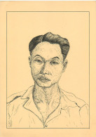 VERITABLE DESSIN PORTRAIT. Original à L'encre De Chine Sur Sur Feuille Cartonnée  . Format 290X220 - Dessins