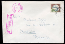 POLAND 1981 SOLIDARITY SOLIDARNOSC PERIOD MARTIAL LAW OCENZUROWANO CENSORED MAUVE CACHETS CENSOR 770 ITALY TO KRAKOW - Storia Postale