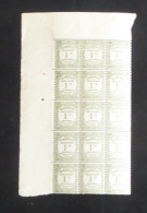 ALGERIE - 1926-32 - Taxe TT N°YT. 15 - Recouvrements 1c Olive - Bloc De 15 Bord De Feuille - Neuf Luxe ** / MNH - Impuestos