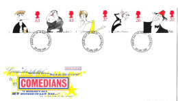 1998 Comedians Unaddressed Unaddressed FDC Tt - 1991-2000 Decimal Issues