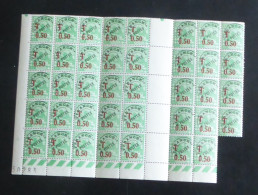 ALGERIE - 1944 - Taxe TT N°YT. 28 - 0,50 Sur 20c Vert-jaune - Bloc De 39 Bord De Feuille - Neuf Luxe ** / MNH - Portomarken