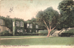 DERBYSHIRE, HADDON HALL, ARCHITECTURE, TERRACE, GARDEN, ENGLAND, UNITED KINGDOM, POSTCARD - Derbyshire