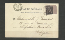 Levant Carte Postale Constantinople 9/6/1902  Le France N°103 à Bruxelles 12/6/1902 Cachet Facteur 107 TB TB So!dé - Briefe U. Dokumente