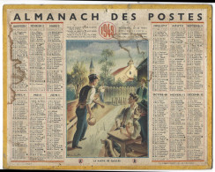 Almanach  Calendrier  P.T.T  -  La Poste -  1949  -  Jeux De Boules - Formato Grande : 1941-60