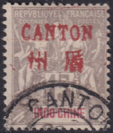 French Offices Canton 1901 Sc 6 Yt 8 Used - Usados