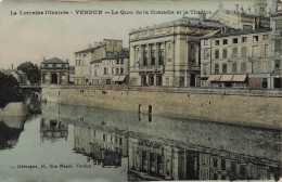 FRANCE - Verdun - Vue Sur Le Quai De La Comédie Et Le Théâtre - La Lorraine Illustrée - Carte Postale Ancienne - Verdun