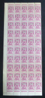 ALGERIE - 1947 - Taxe TT N°YT. 34 - Type Gerbes 30c Lilas-rose - Bloc De 50 Bord De Feuille - Neuf Luxe ** / MNH - Strafport