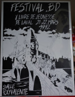 Affiche 1 Salon De La Bande-Dessinée De Laval 1992  Format 30x41 Cm - Manifesti & Offsets