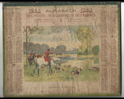 Almanach  Calendrier  P.T.T  -  La Poste -  1943  - Chasse A Courre - Tamaño Grande : 1941-60